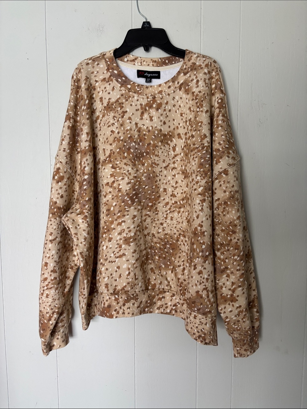 NWOT Men's Speckled Beige Crewneck Sweatshirt